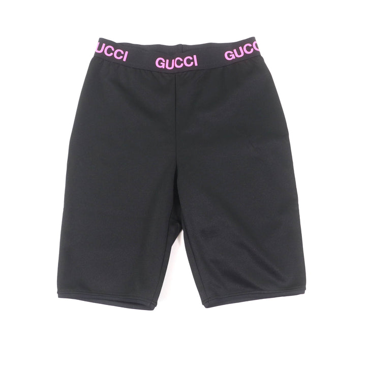 未使用品★GUCCI グッチ 22SS 688421 ロゴデザイン バイカーショーツ レギンスハーフパンツ ブラック S イタリア製 正規品 レディース