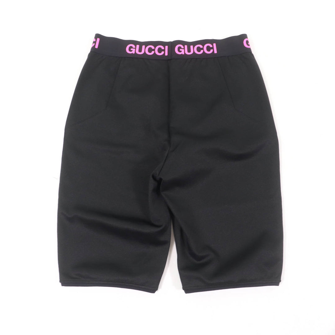 未使用品★GUCCI グッチ 22SS 688421 ロゴデザイン バイカーショーツ レギンスハーフパンツ ブラック S イタリア製 正規品 レディース