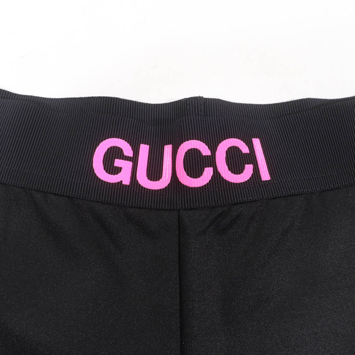未使用品★GUCCI グッチ 22SS 688421 ロゴデザイン バイカーショーツ レギンスハーフパンツ ブラック S イタリア製 正規品 レディース