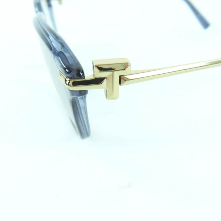極美品★TIFFANY&amp;Co. ティファニー TF2253 Tモチーフ サングラス クリアグレー ゴールド金具 54□17 145 箱・ケース付 イタリア製
