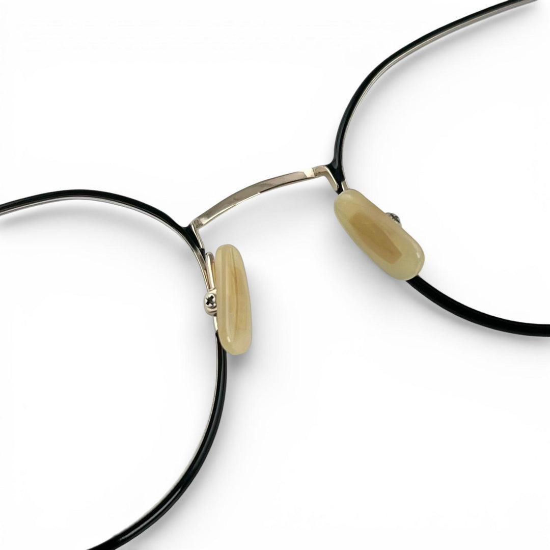 極美品▲KANEKO OPTICAL 金子眼鏡 ヴィンテージ KV-134 クラウンパント型 メガネ 眼鏡 アイウェア ブラック 55□22 153 レディース