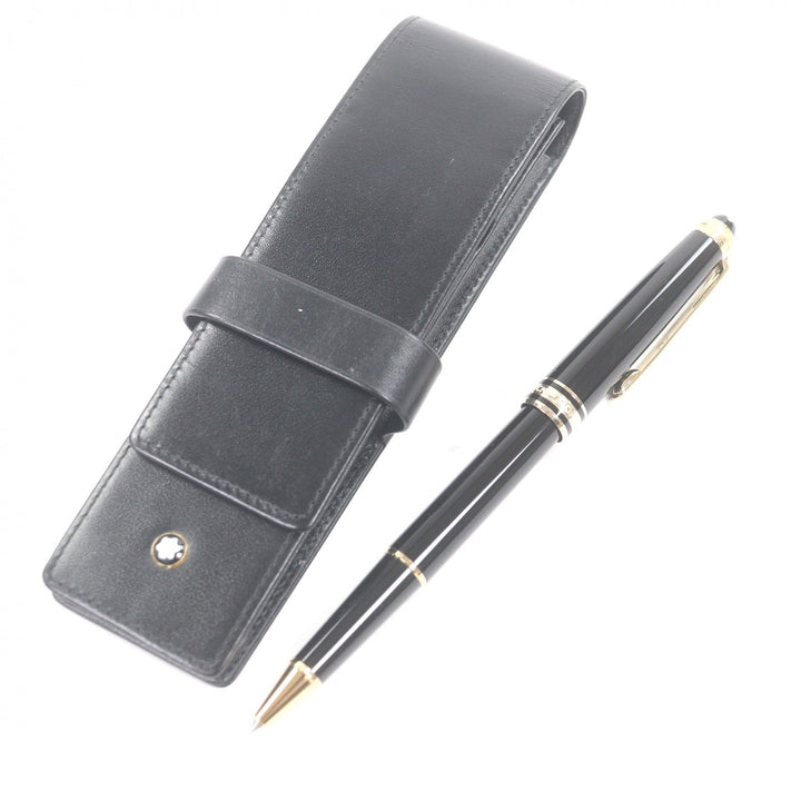 極美品□MONTBLANC モンブラン マイスターシュテュック 75周年記念品 1Pダイヤ キャップ式 ボールペン ブラック ゴールド ドイツ製