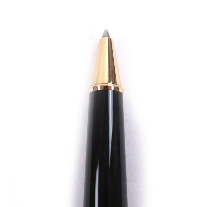 極美品□MONTBLANC モンブラン マイスターシュテュック 75周年記念品 1Pダイヤ キャップ式 ボールペン ブラック ゴールド ドイツ製