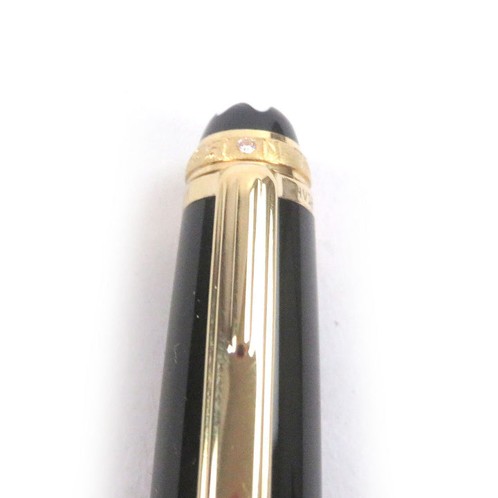 極美品□MONTBLANC モンブラン マイスターシュテュック 75周年記念品 1Pダイヤ キャップ式 ボールペン ブラック ゴールド ドイツ製