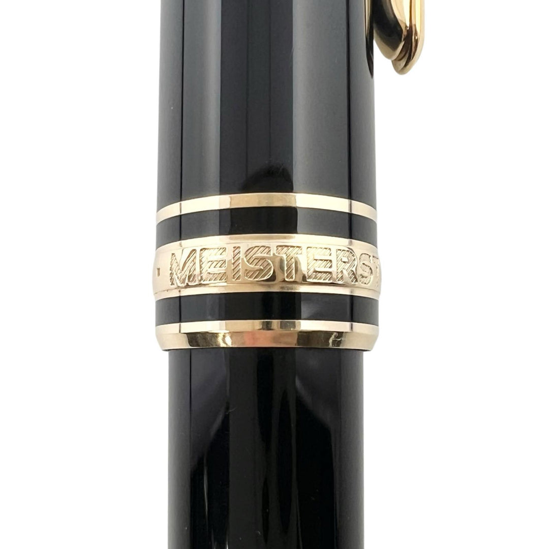 美品▲MONTBLANC モンブラン マイスターシュテュック クラシック 75周年 1Pダイヤ ツイスト式 ボールペン ブラック ドイツ製　メンズ