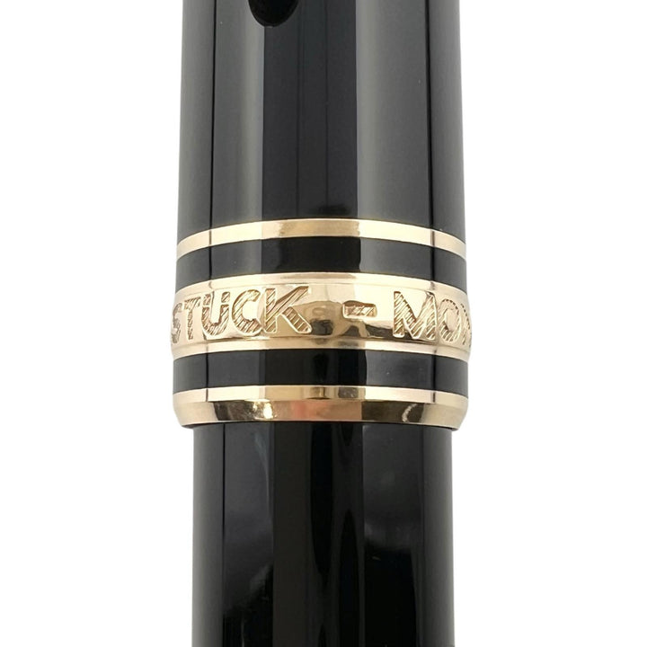 美品▲MONTBLANC モンブラン マイスターシュテュック クラシック 75周年 1Pダイヤ ツイスト式 ボールペン ブラック ドイツ製　メンズ