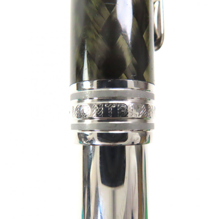 美品▼MONTBLANC モンブラン マイスターシュテュック ソリテール カーボンスティール クラシック 163 ボールペン 筆記確認済み