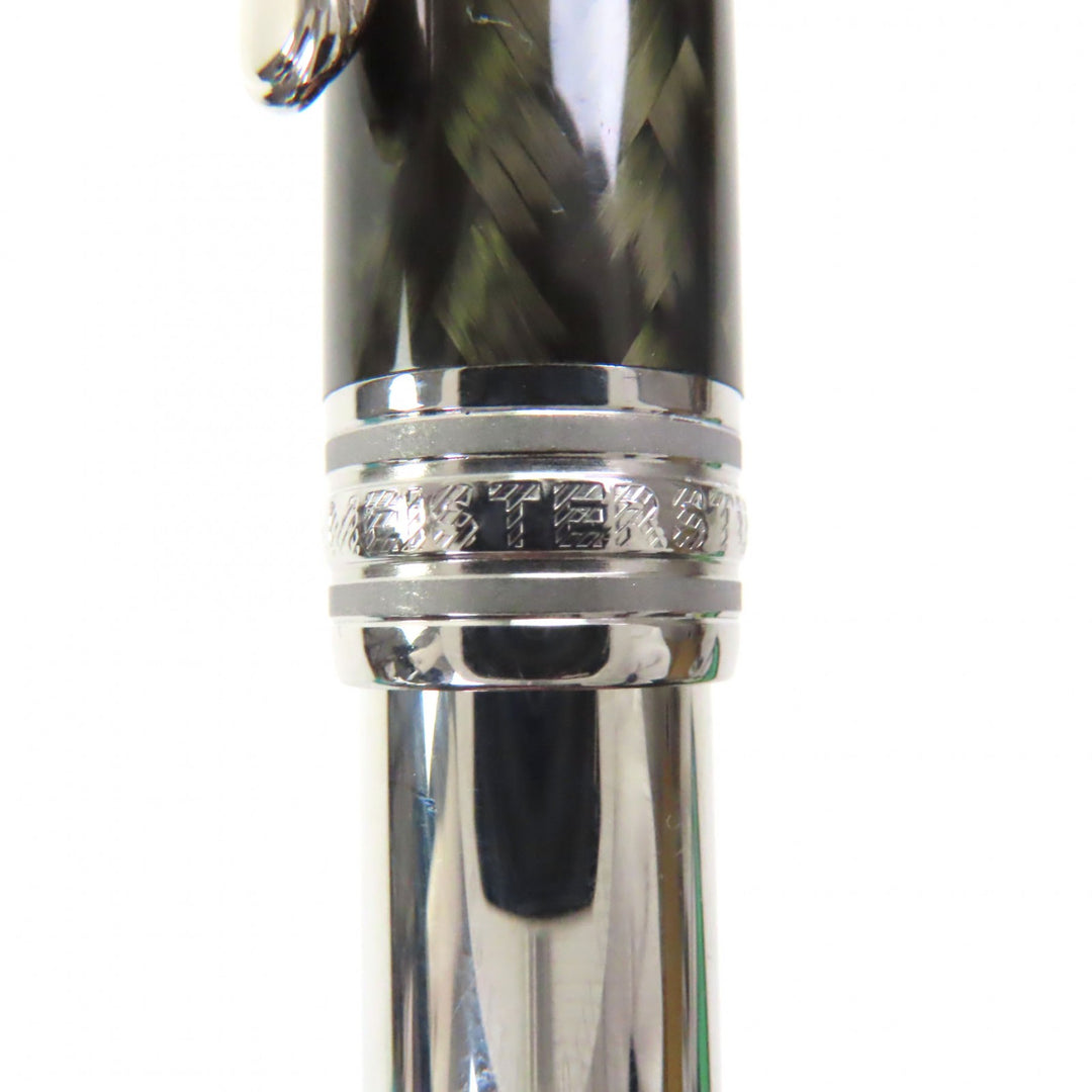 美品▼MONTBLANC モンブラン マイスターシュテュック ソリテール カーボンスティール クラシック 163 ボールペン 筆記確認済み