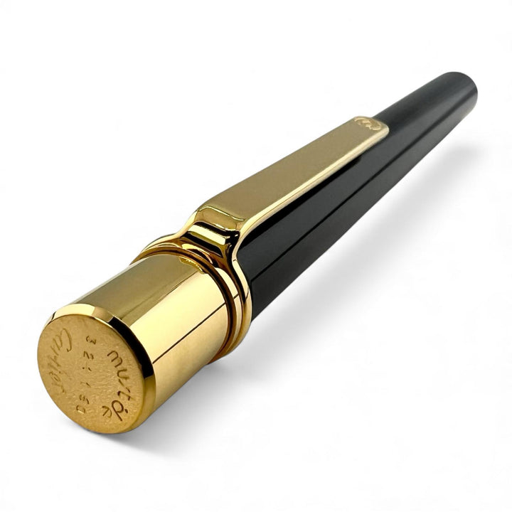 極美品▲Cartier カルティエ マスト ドゥ カルティエ ツイスト式 ボールペン ブラック ゴールド フランス製 メンズ 筆記確認済み