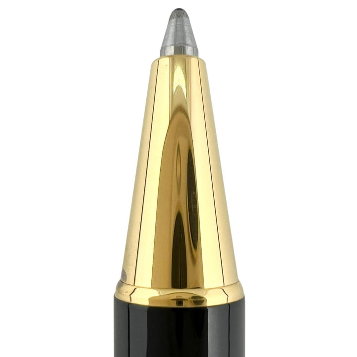 極美品▲Cartier カルティエ マスト ドゥ カルティエ ツイスト式 ボールペン ブラック ゴールド フランス製 メンズ 筆記確認済み