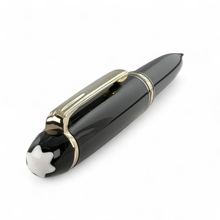 美品▲MONTBLANC モンブラン マイスターシュテュック クラシック ツイスト式 レジン ボールペン ブラック ゴールド 箱 筆記確認済み