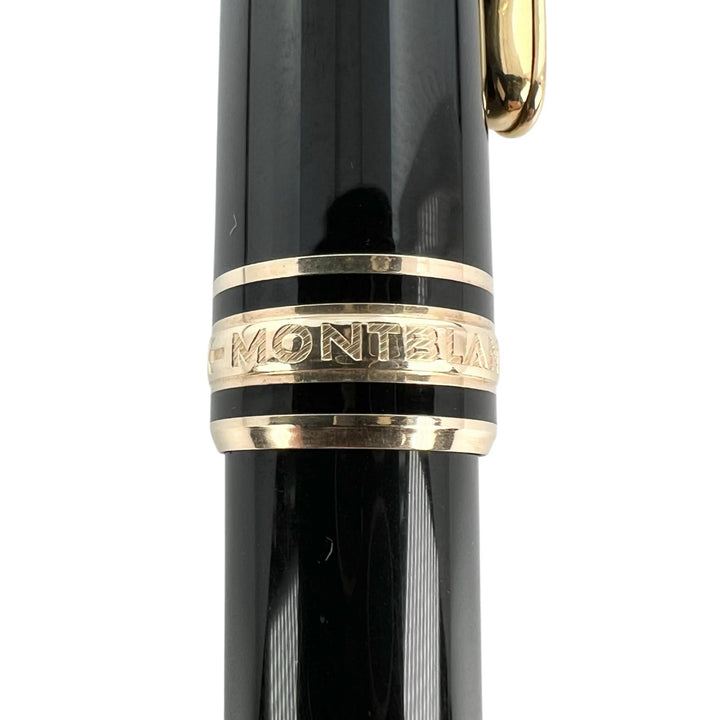 美品▲MONTBLANC モンブラン マイスターシュテュック クラシック ツイスト式 レジン ボールペン ブラック ゴールド 箱 筆記確認済み