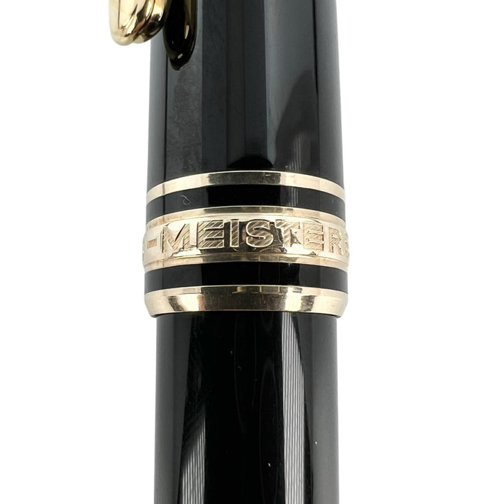 美品▲MONTBLANC モンブラン マイスターシュテュック クラシック ツイスト式 レジン ボールペン ブラック ゴールド 箱 筆記確認済み