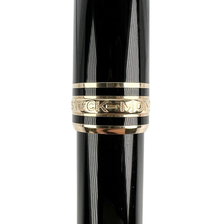 美品▲MONTBLANC モンブラン マイスターシュテュック クラシック ツイスト式 レジン ボールペン ブラック ゴールド 箱 筆記確認済み