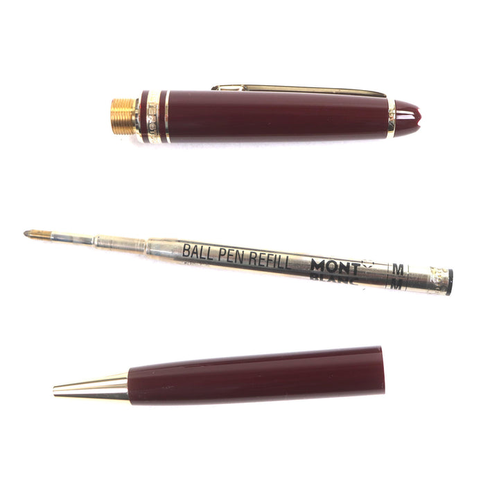 極美品▼MONTBLANC モンブラン マイスターシュテュック クラシック ホワイトスター ツイスト式 ボールペン ボルドー ゴールド ケース付き