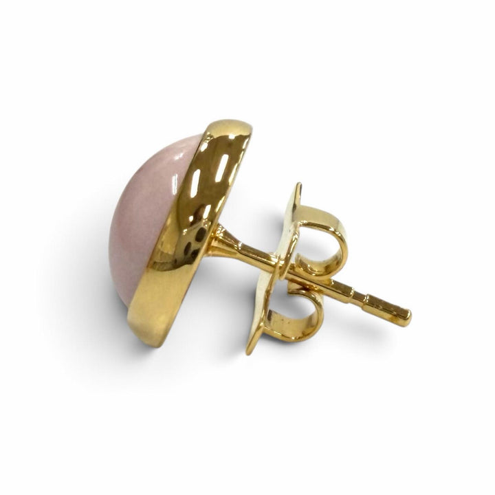 極美品★HERMES エルメス エクリプス Hポスト 直径1cm ピアス アクセサリー ピンク ゴールド レディース 箱付き