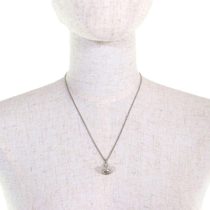 極美品△Vivienne Westwood ヴィヴィアンウエストウッド PETITE ORB PENDANT プチ オーブ ペンダント ネックレス シルバー 箱・保存袋付