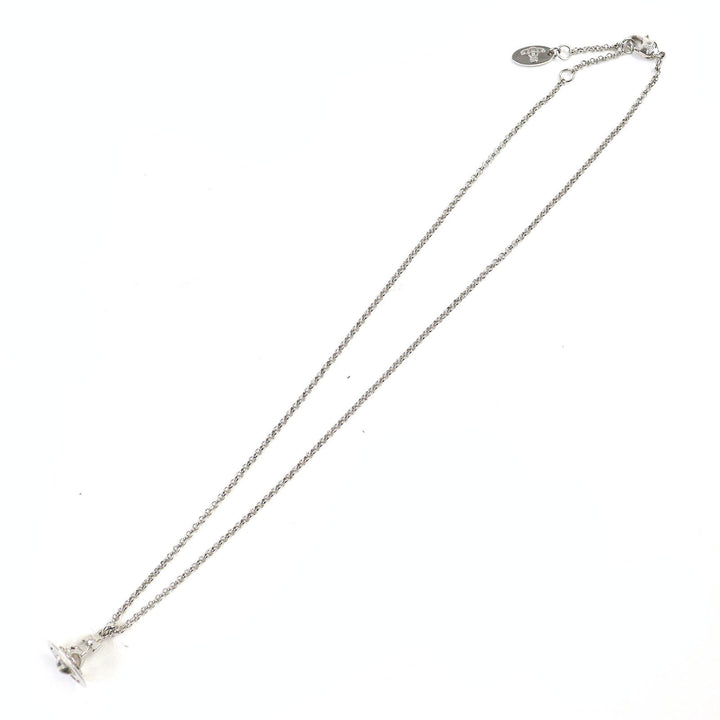 極美品△Vivienne Westwood ヴィヴィアンウエストウッド PETITE ORB PENDANT プチ オーブ ペンダント ネックレス シルバー 箱・保存袋付