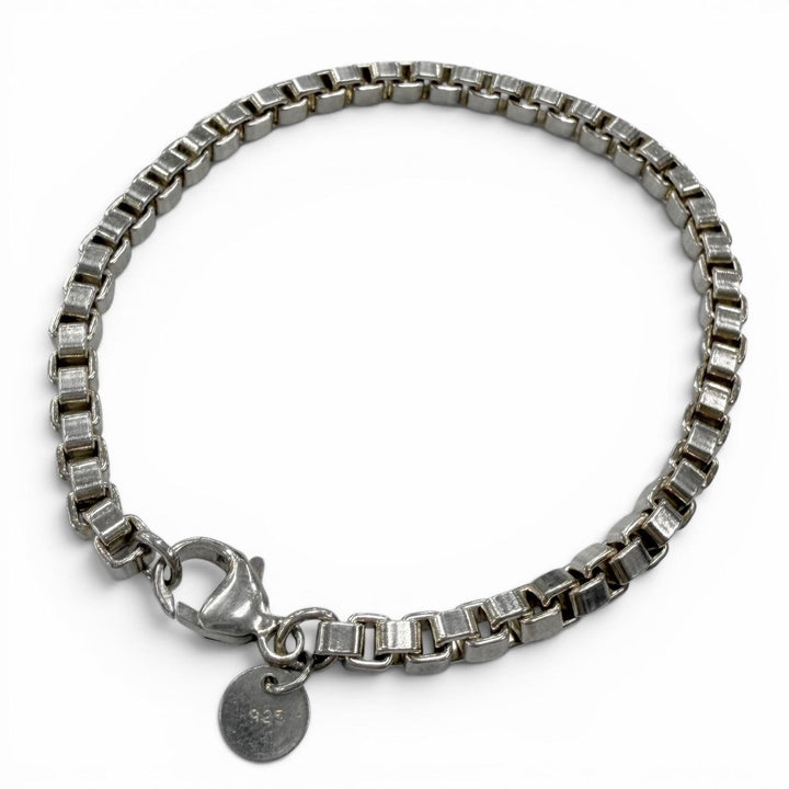 美品□TIFFANY&amp;Co. ティファニー ベネチアン SV925 アクセサリー チェーンブレスレット シルバー 重量16.6g メンズ レディースオススメ◎