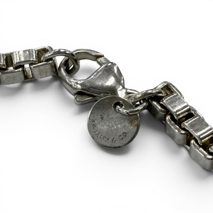 美品□TIFFANY&amp;Co. ティファニー ベネチアン SV925 アクセサリー チェーンブレスレット シルバー 重量16.6g メンズ レディースオススメ◎