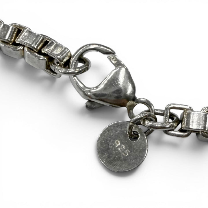 美品□TIFFANY&amp;Co. ティファニー ベネチアン SV925 アクセサリー チェーンブレスレット シルバー 重量16.6g メンズ レディースオススメ◎