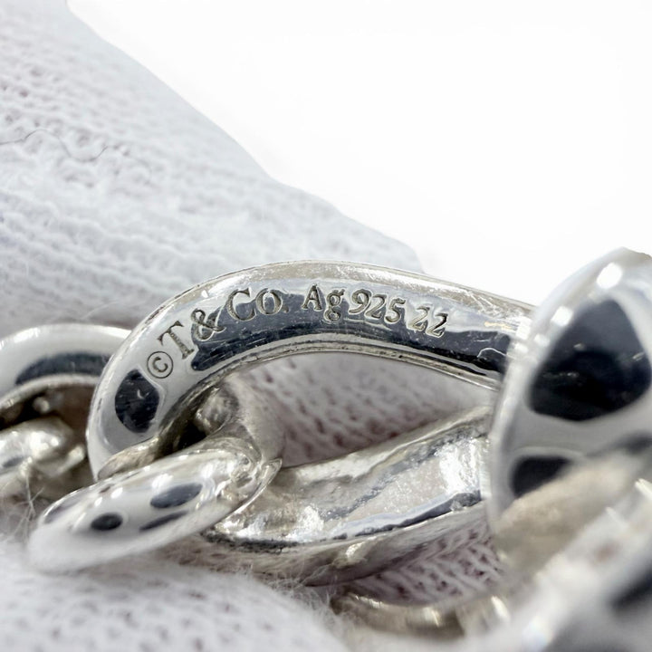 極美品☆TIFFANY&amp;Co. ティファニー フォージ ミディアム リンク ブレスレット AG925 現行品 シルバー 22 重量40.5g 定価275000円