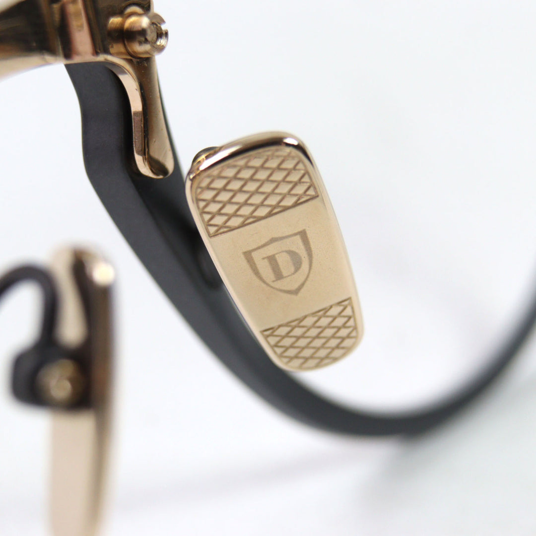 極美品○DITA ディータ DTX426 UNION-FOUR ロゴ金具付き メタルリム ボストンシェイプ メガネ 眼鏡 アイウェア 47□21-145 度入り
