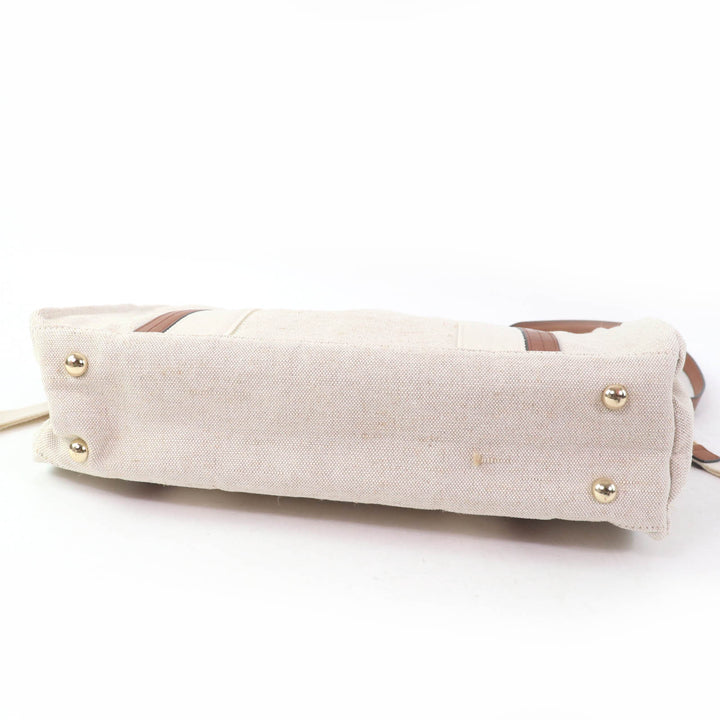 未使用品☆Chloe クロエ C90406 コットンキャンバス Baby Chaging Bag マザーズバッグ 2WAY ショルダー トートバッグ ベージュ