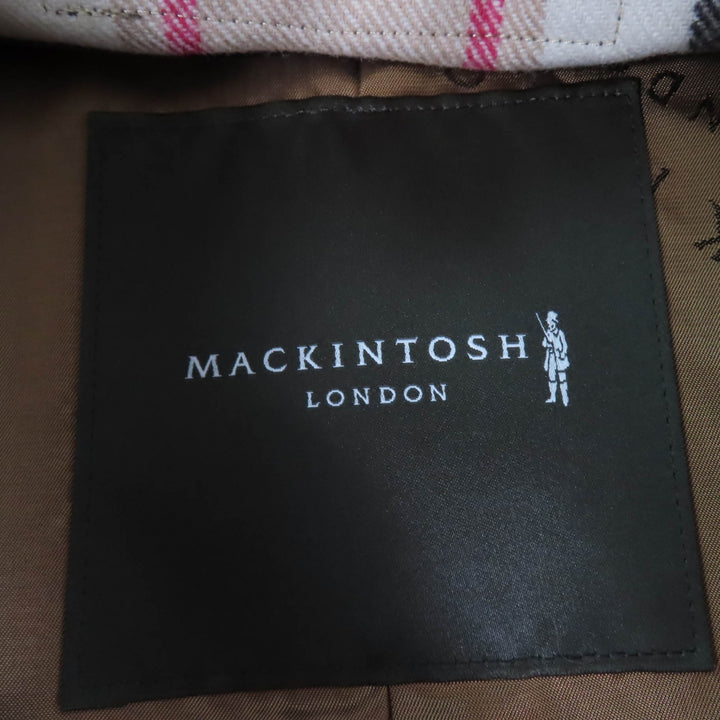 美品☆Mackintosh マッキントッシュ コットン100％ ロゴボタン・ウールライナー付 トレンチコート ベージュ 36 日本製 正規品 レディース