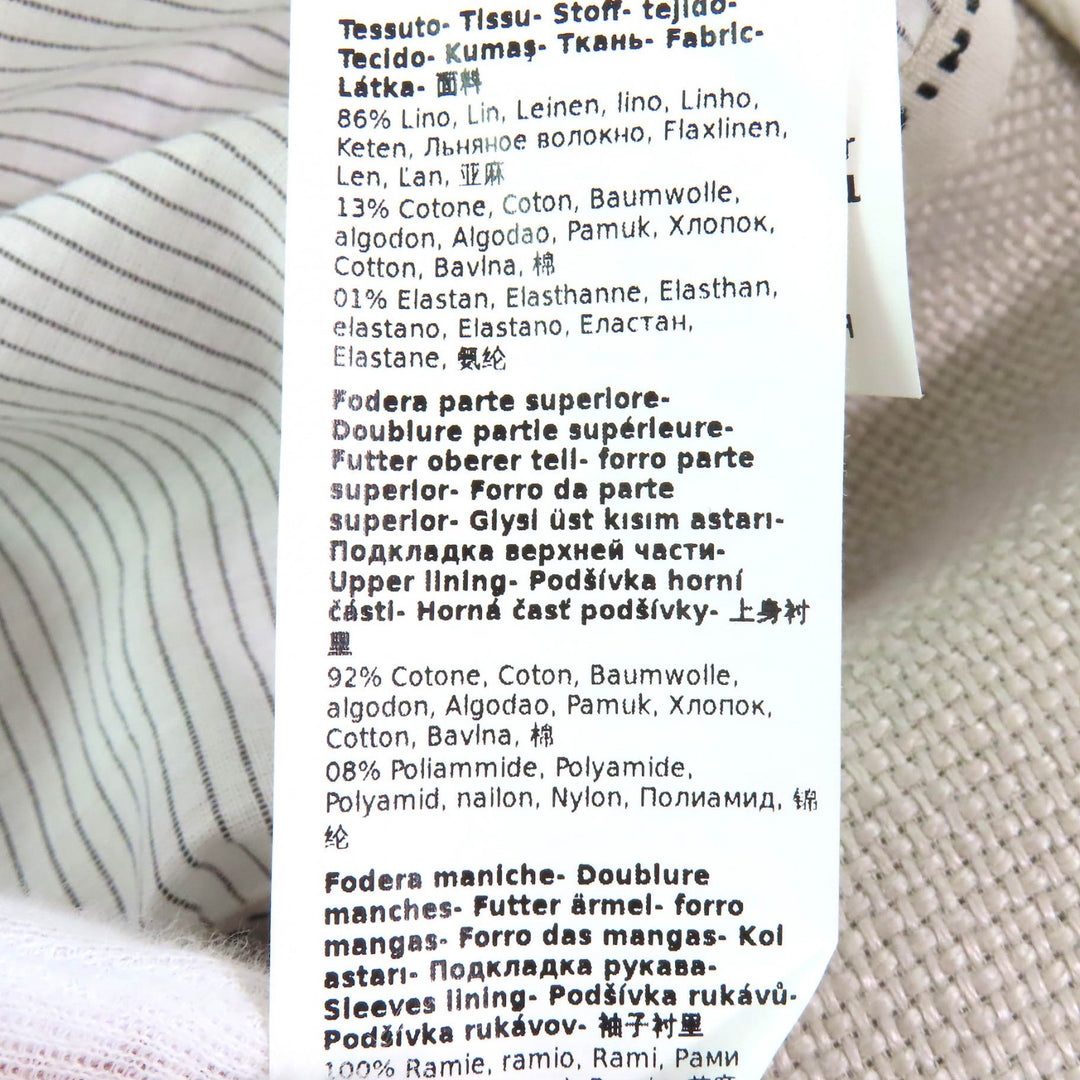 極美品△S MaxMara DESIGN FOR EASY LIVING エス マックスマーラ リネン コットン ロゴボタン シングル ロングコート 38 正規品 伊製