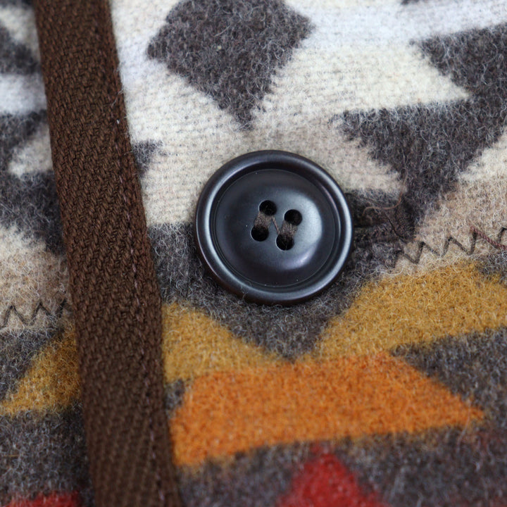極美品○JUNYA WATANABE MAN PENDLETO 22AW WJ-J019 Wネーム ネイティブパターン バーシティジャケット スタジャン S 正規品 メンズ