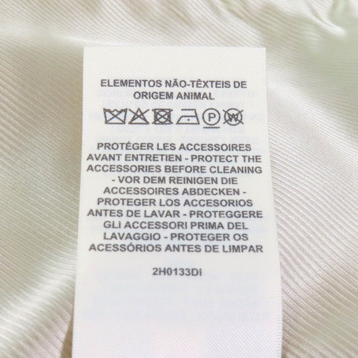 極美品★HERMES エルメス 22AW 2H0133DI ウール シルク混 レザーZIP ラグランスリーブ モザイク コート ベージュ ブラウン 36 レディース