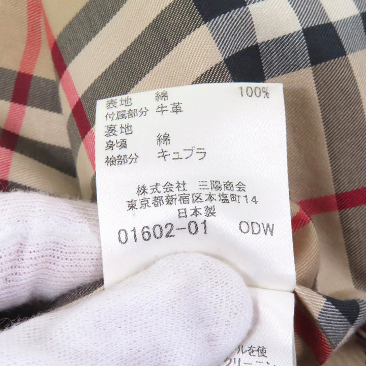 美品★BURBERRY LONDON バーバリーロンドン FRA87-130-51 ウールライナー付 裏地ノバチェック柄 トレンチコート 36 ガーメント付