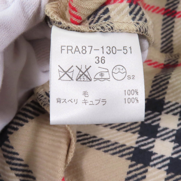 美品★BURBERRY LONDON バーバリーロンドン FRA87-130-51 ウールライナー付 裏地ノバチェック柄 トレンチコート 36 ガーメント付