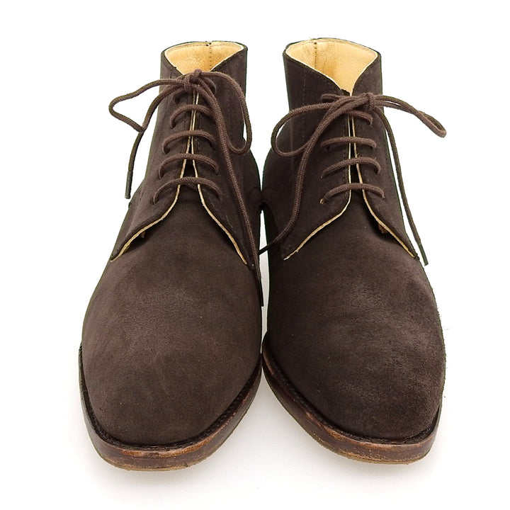 美品▲Paraboot パラブーツ スウェードレザー ショートブーツ ブラウン 4.5 保存袋付き フランス製 レディース
