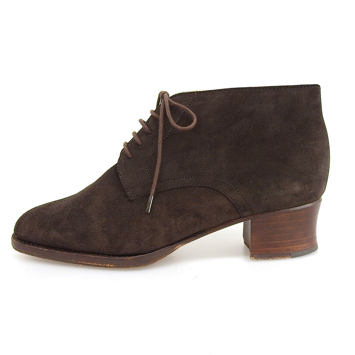 美品▲Paraboot パラブーツ スウェードレザー ショートブーツ ブラウン 4.5 保存袋付き フランス製 レディース