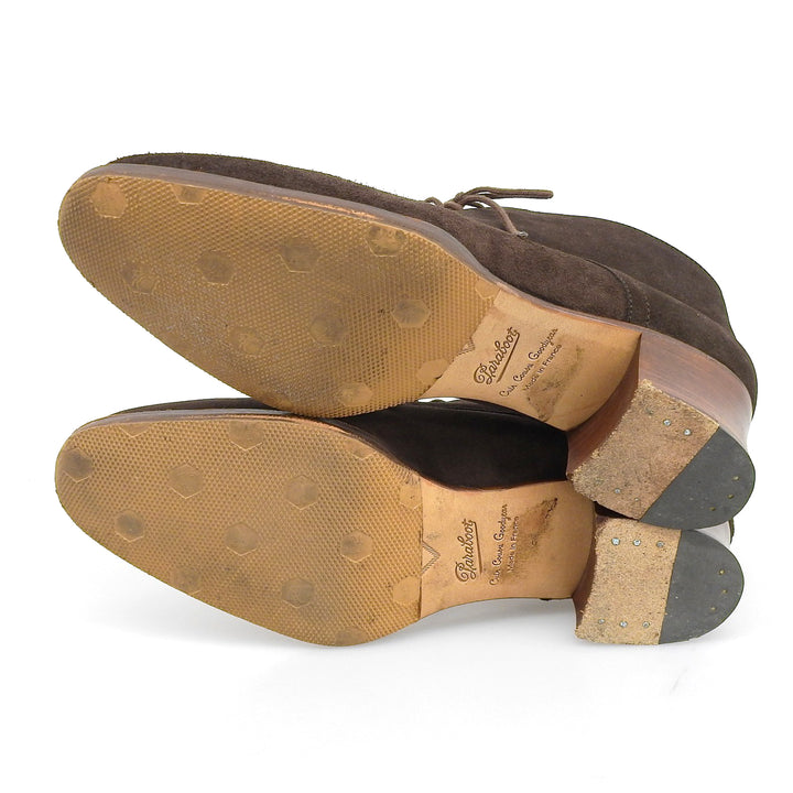 美品▲Paraboot パラブーツ スウェードレザー ショートブーツ ブラウン 4.5 保存袋付き フランス製 レディース