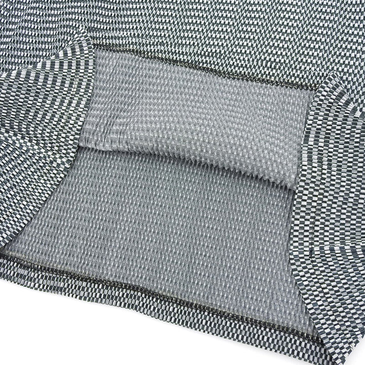 美品▲PLEATS PLEASE プリーツプリーズ イッセイミヤケ PP51-JT473 ブロックチェック 半袖カットソー ブラック ホワイト 3 日本製 正規品