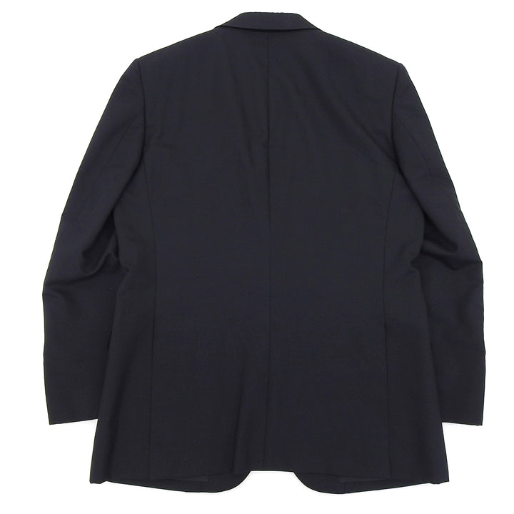 良品▲BURBERRY LONDON バーバリーロンドン モヘア混 ロゴメタルボタン シングル スーツ ネイビー 98-88-175 日本製 正規品 メンズ