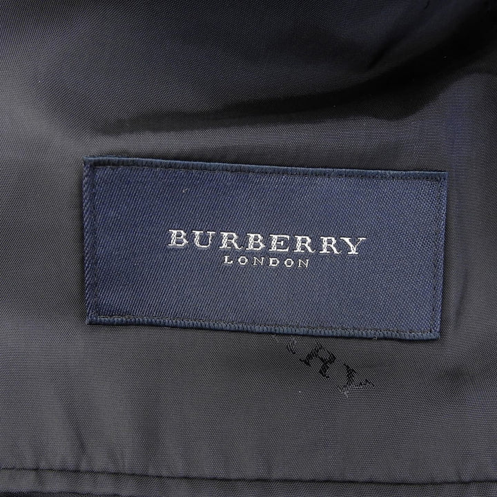 良品▲BURBERRY LONDON バーバリーロンドン モヘア混 ロゴメタルボタン シングル スーツ ネイビー 98-88-175 日本製 正規品 メンズ