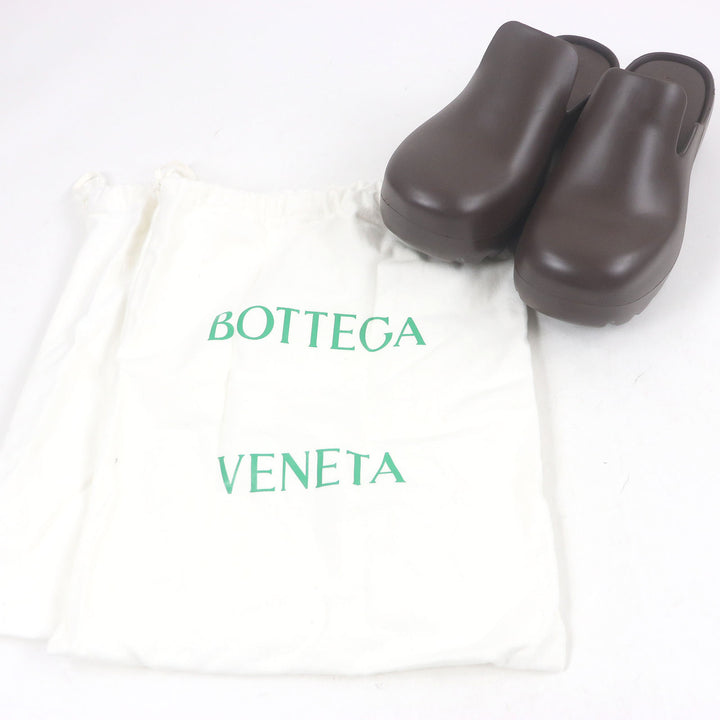 未使用品□BOTTEGAVENETA ボッテガヴェネタ 690102 FLASH PUMP クロッグサンダル フラットシューズ ブラウン 43 保存袋付き イタリア製