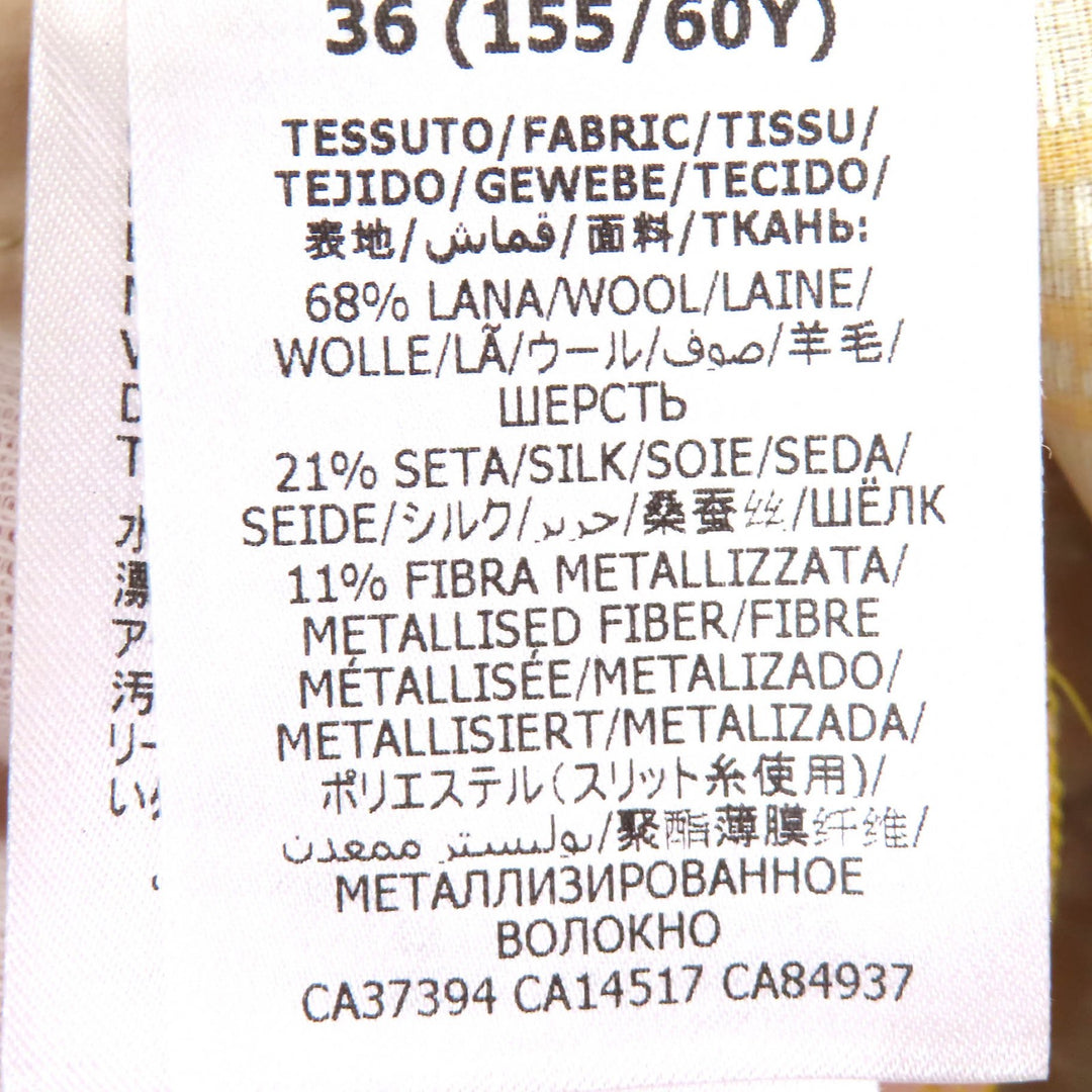 極美品△GUCCI グッチ 20AW 627877 ウール シルク GGジャガード フレアパンツ ベルボトム トラウザー イエロー シルバー 36 伊製 正規品
