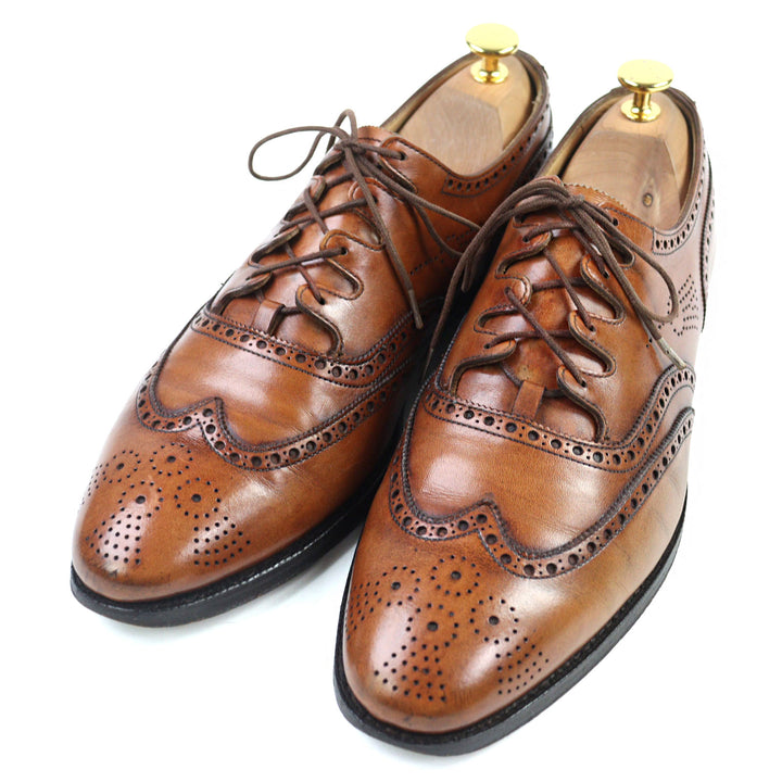 美品○CROCKETT&amp;JONES クロケットアンドジョーンズ 5899 GHILLIE 2 ウイングチップ メダリオン ギリーシューズ レザーシューズ 7.5