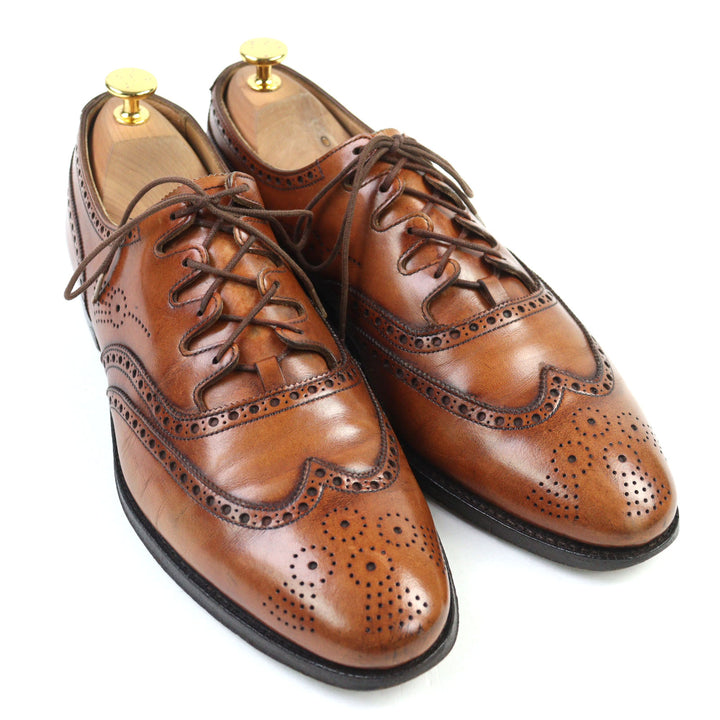 美品○CROCKETT&amp;JONES クロケットアンドジョーンズ 5899 GHILLIE 2 ウイングチップ メダリオン ギリーシューズ レザーシューズ 7.5