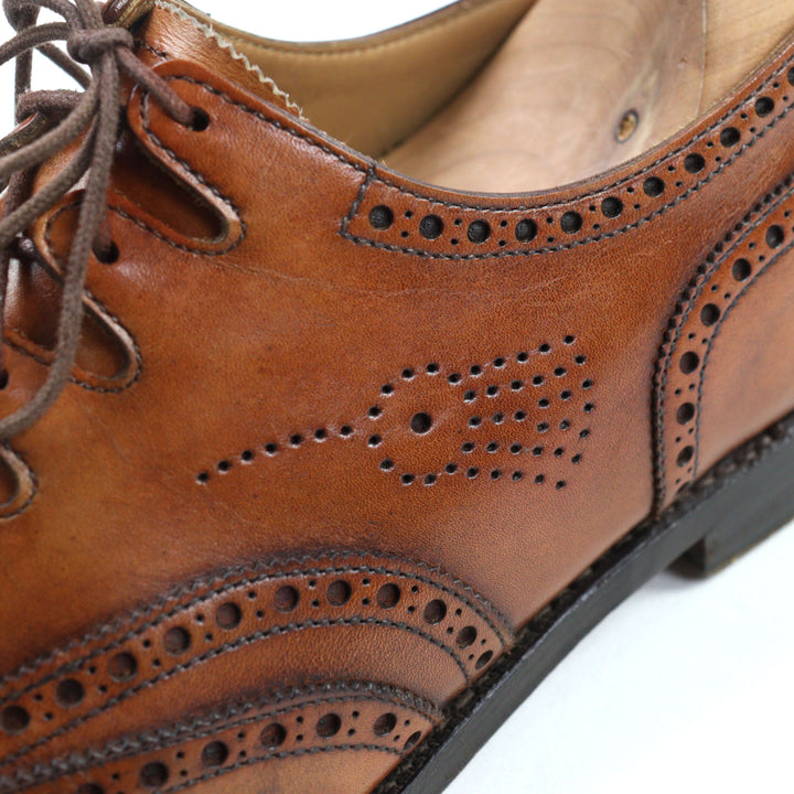 美品○CROCKETT&amp;JONES クロケットアンドジョーンズ 5899 GHILLIE 2 ウイングチップ メダリオン ギリーシューズ レザーシューズ 7.5