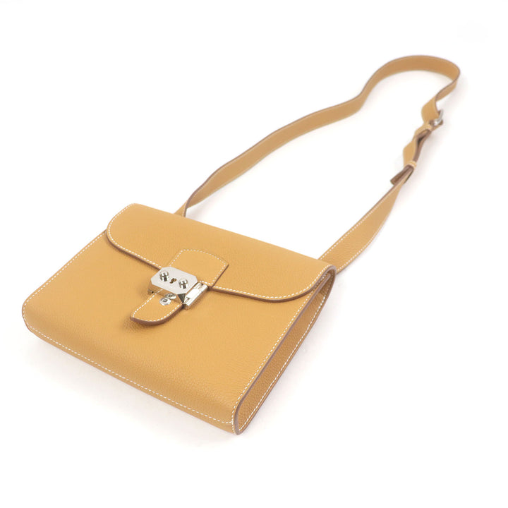 極美品□HERMES エルメス サックアデペッシュ 21 トゴ レザーショルダーバッグ ナチュラルサブレ W刻印 保存袋付き フランス製 メンズ