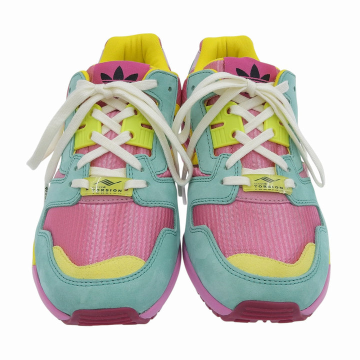 未使用品▲GUCCI×adidas グッチ×アディダス ZX8000 722212 TORSION スウェードレザー スニーカー ピンク マルチ 22.5 箱・保存袋付き