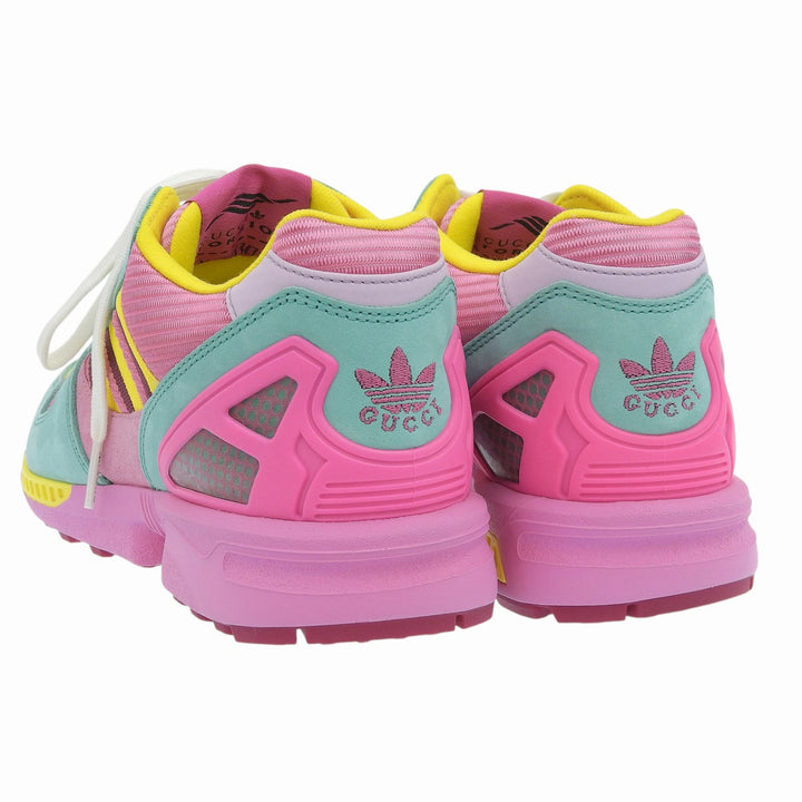 未使用品▲GUCCI×adidas グッチ×アディダス ZX8000 722212 TORSION スウェードレザー スニーカー ピンク マルチ 22.5 箱・保存袋付き