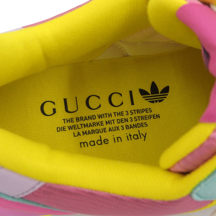 未使用品▲GUCCI×adidas グッチ×アディダス ZX8000 722212 TORSION スウェードレザー スニーカー ピンク マルチ 22.5 箱・保存袋付き