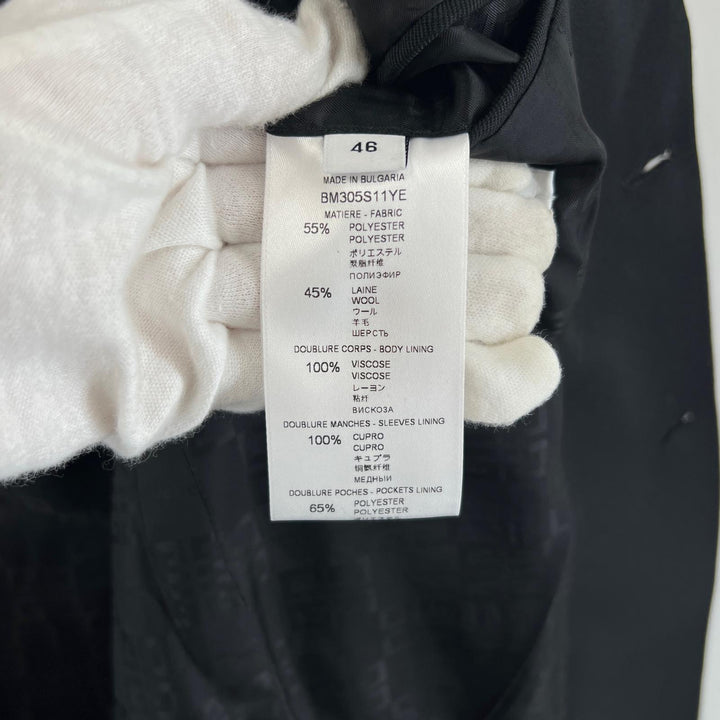 美品▲GIVENCHY ジバンシィ BM305S11YE ウール混 ロゴボタン シングル テーラードジャケット ブラック 46 ブルガリア製 正規品 メンズ